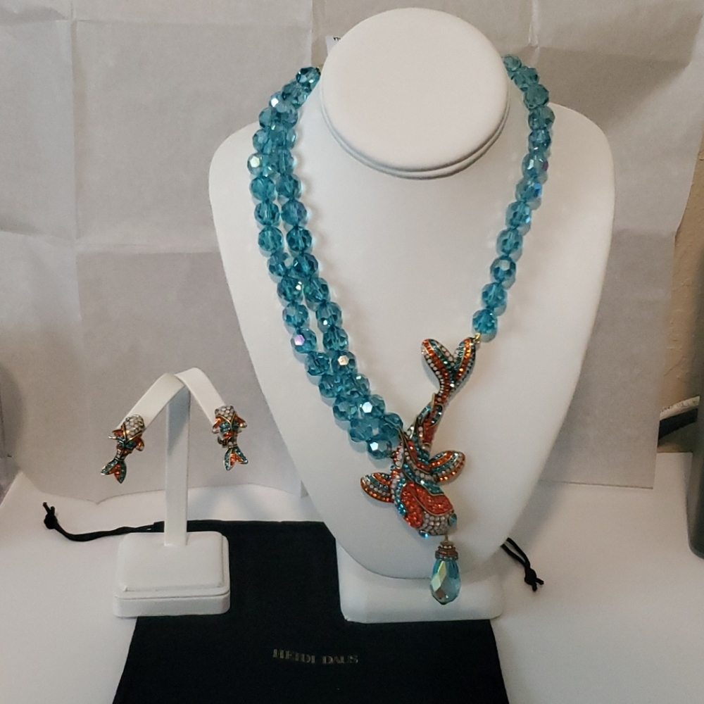 Heidi Daus "Big Fishy" Necklace and Earring